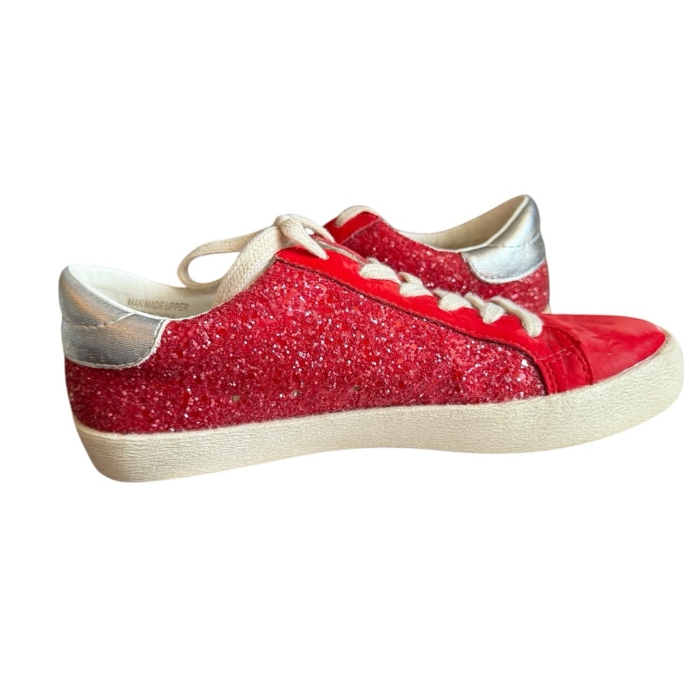 Mi.iM Skylar Rubber Sole Lace-up Glitter Leather Star Sneakers Women’s Size 6.5 - Picture 5 of 10
